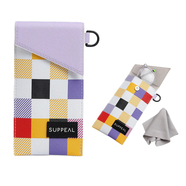 Soft Spectacle Case - Checkmate Purple