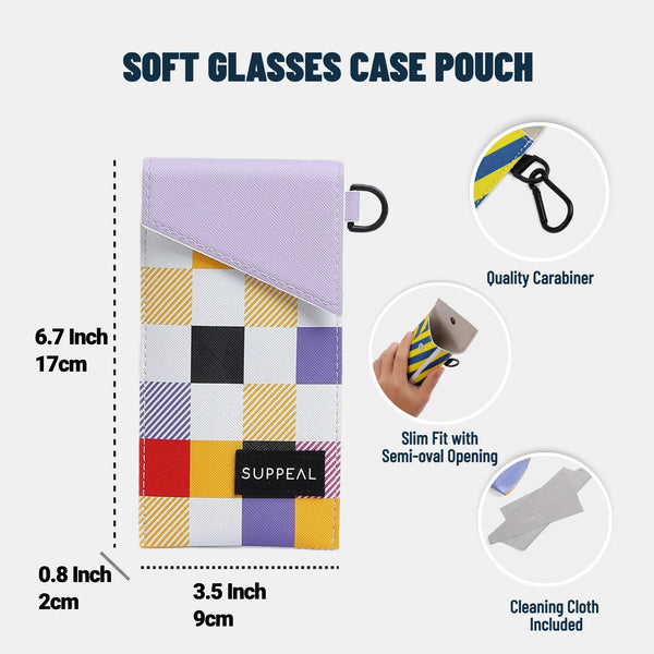 Soft Spectacle Case - Tetris Blue